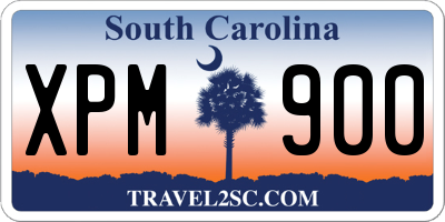 SC license plate XPM900