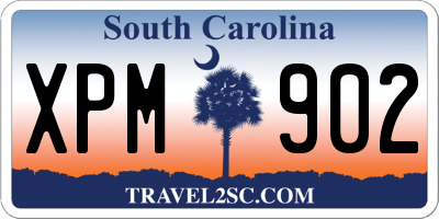 SC license plate XPM902
