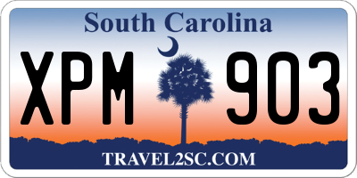 SC license plate XPM903