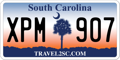 SC license plate XPM907