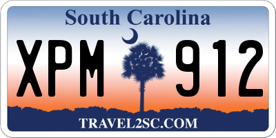 SC license plate XPM912