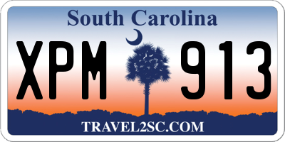 SC license plate XPM913