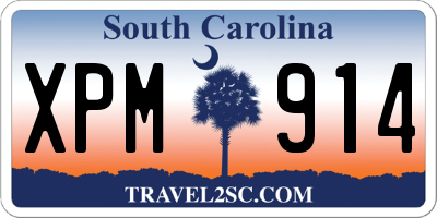 SC license plate XPM914
