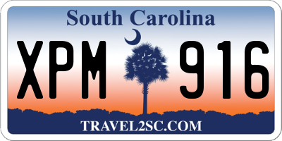SC license plate XPM916