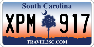SC license plate XPM917