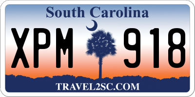 SC license plate XPM918