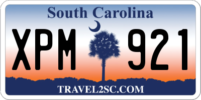 SC license plate XPM921