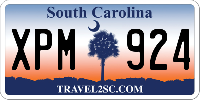 SC license plate XPM924