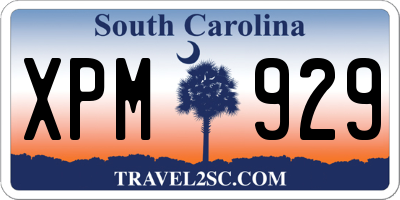 SC license plate XPM929