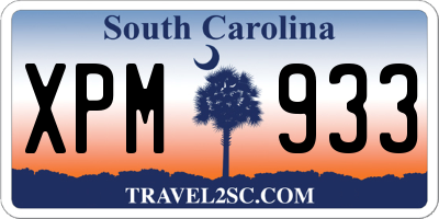 SC license plate XPM933