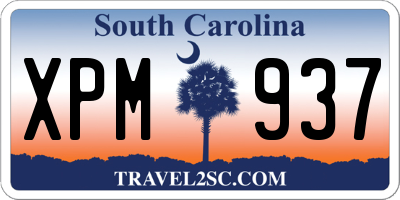SC license plate XPM937