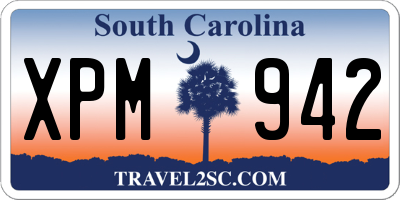 SC license plate XPM942