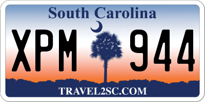 SC license plate XPM944