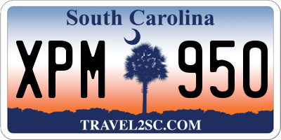 SC license plate XPM950