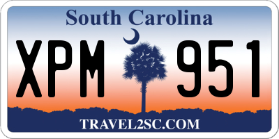 SC license plate XPM951