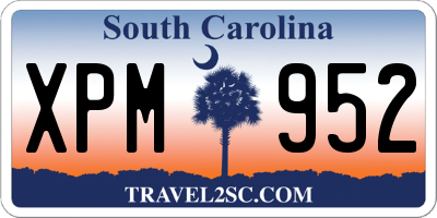SC license plate XPM952