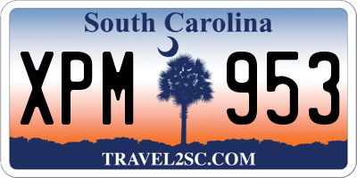 SC license plate XPM953