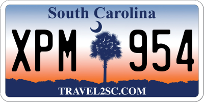 SC license plate XPM954