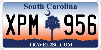 SC license plate XPM956