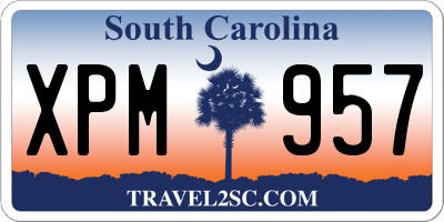 SC license plate XPM957