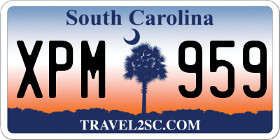 SC license plate XPM959