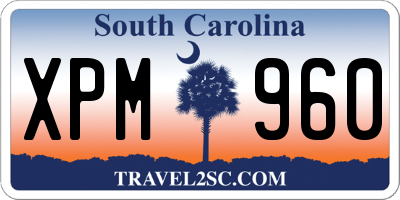 SC license plate XPM960