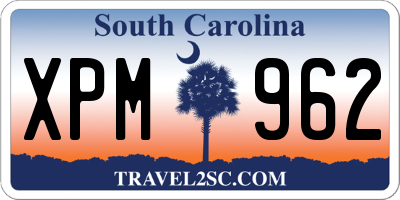SC license plate XPM962