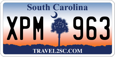 SC license plate XPM963