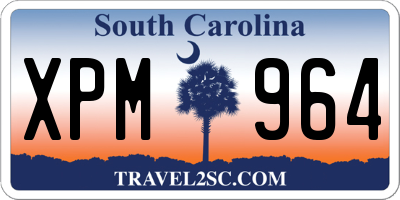 SC license plate XPM964