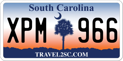 SC license plate XPM966