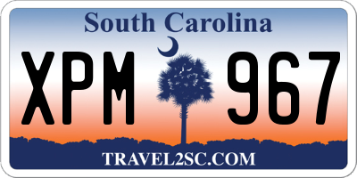 SC license plate XPM967