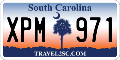 SC license plate XPM971