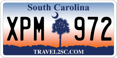 SC license plate XPM972