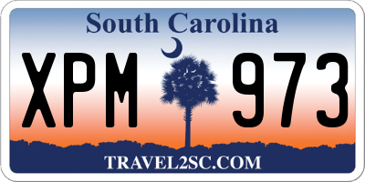 SC license plate XPM973