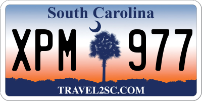 SC license plate XPM977