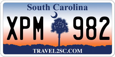 SC license plate XPM982