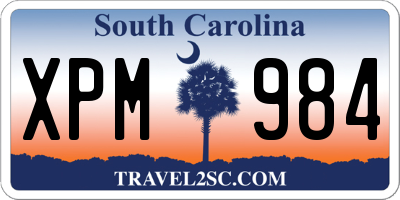 SC license plate XPM984