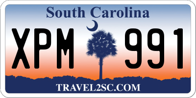 SC license plate XPM991