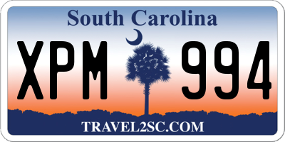 SC license plate XPM994