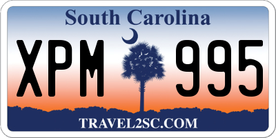 SC license plate XPM995