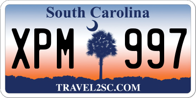SC license plate XPM997
