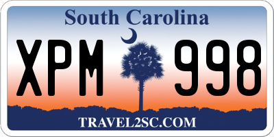 SC license plate XPM998