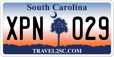 SC license plate XPN029