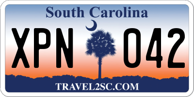 SC license plate XPN042