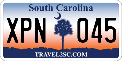 SC license plate XPN045