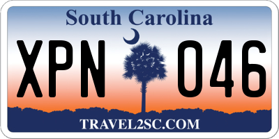 SC license plate XPN046