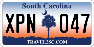 SC license plate XPN047