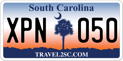 SC license plate XPN050