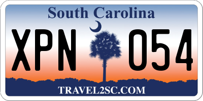 SC license plate XPN054
