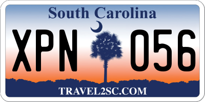 SC license plate XPN056